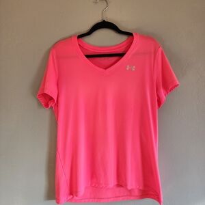 Neon Pink Under Armour Heatwear Tee